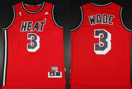 Miami Heat #3 Dwyane Wade ABA Hardwood Classics Swingman Red Jersey - Zenithce