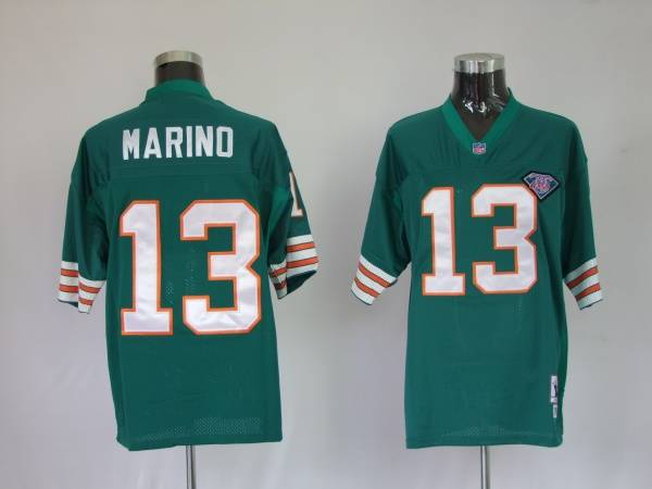 Mitchell And Ness Dolphins 1984 Dan Marino #13 Green Stitched Team Color Jersey - Zenithce
