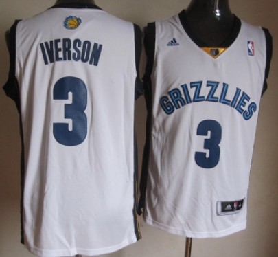 Memphis Grizzlies #3 Allen Iverson Revolution 30 Swingman White Jersey - Zenithce