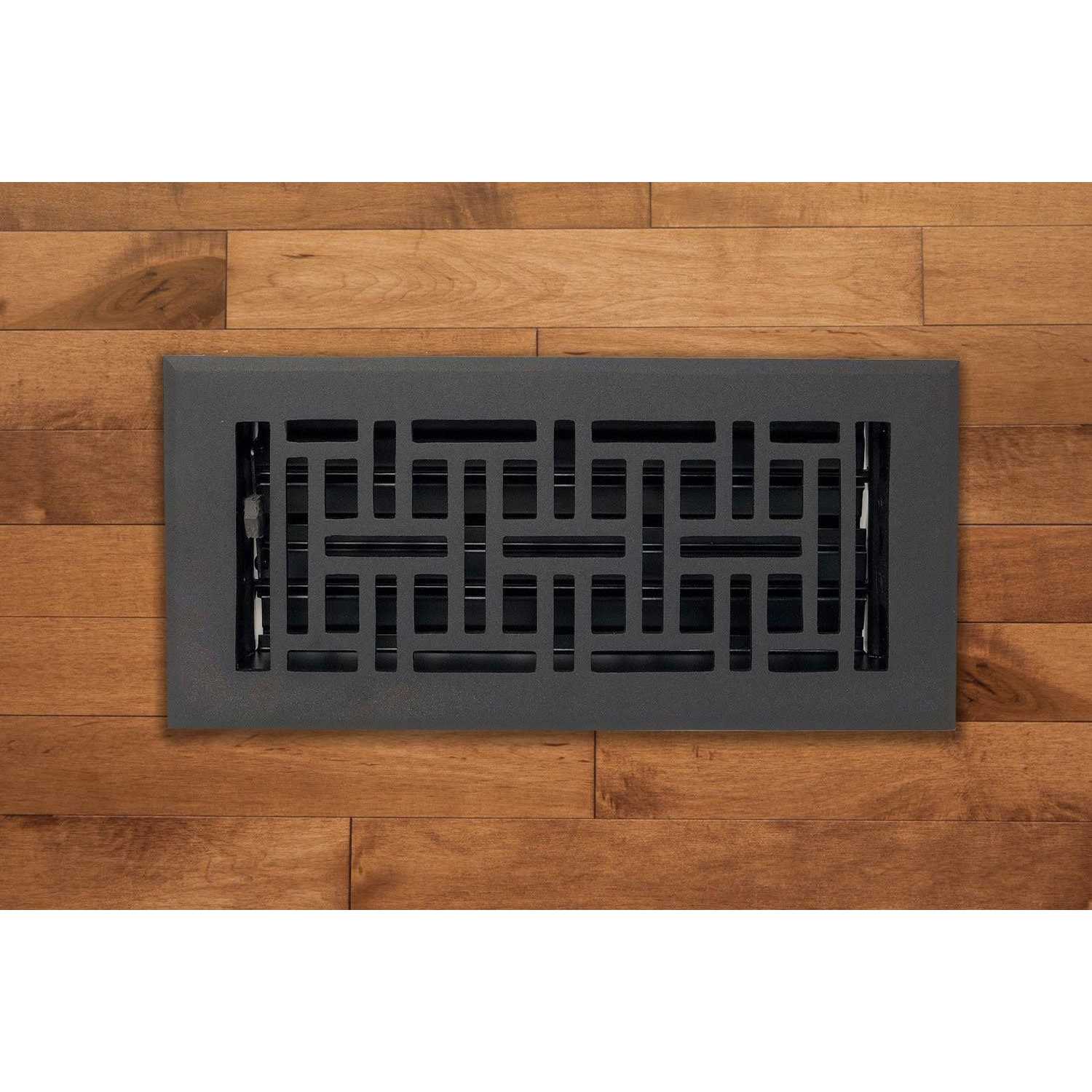Madelyn Carter Black Contemporary Floor and Wall Registers Floor Vent Cover - Zenithce