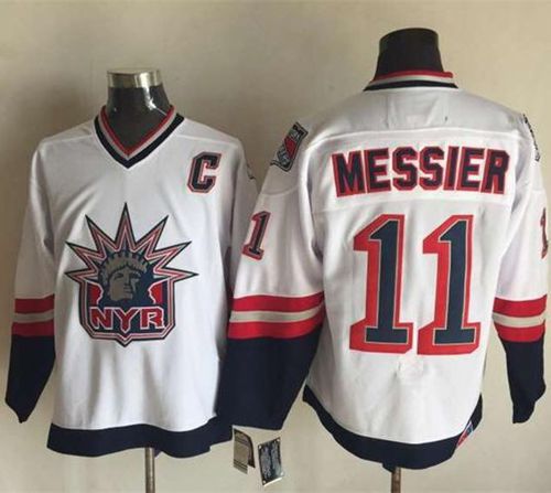 Rangers #11 Mark Messier White CCM Statue Of Liberty Stitched Jersey - Zenithce