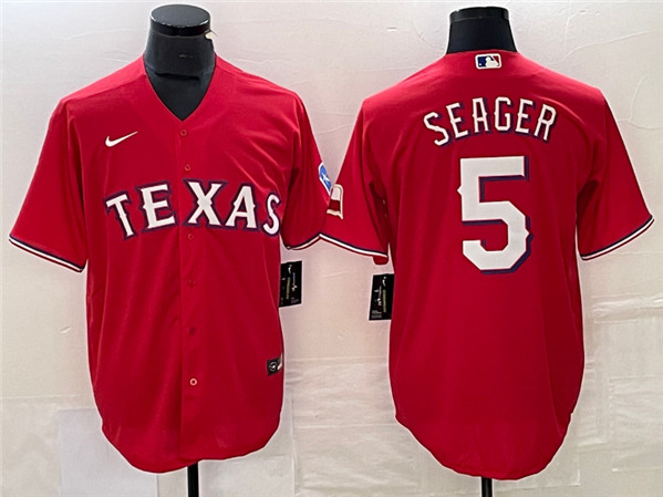 Texas Rangers #5 Corey Seager Red Cool Base Stitched Jersey - Zenithce