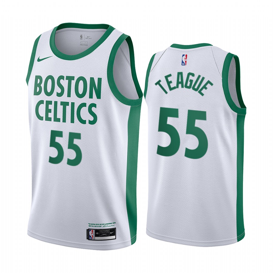 Celtics #55 Jeff Teague White Swingman 2020-21 City Edition Jersey - Zenithce