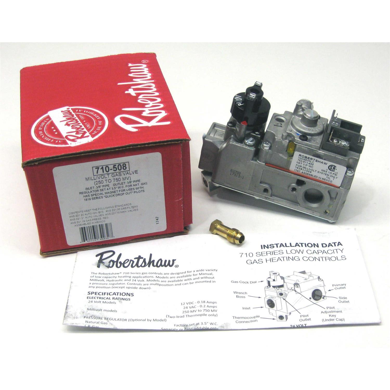 Robertshaw 710-502 Millivolt Gas Valve - Zenithce