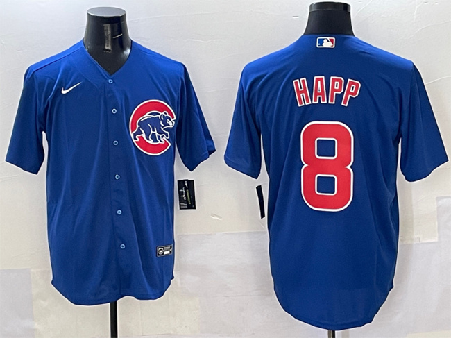 Chicago Cubs #8 Ian Happ Royal Cool Base Stitched Jersey - Zenithce