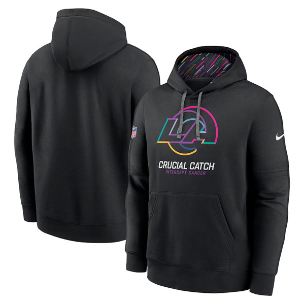 Los Angeles Rams Black 2024 Crucial Catch Club Pullover Hoodie - Zenithce