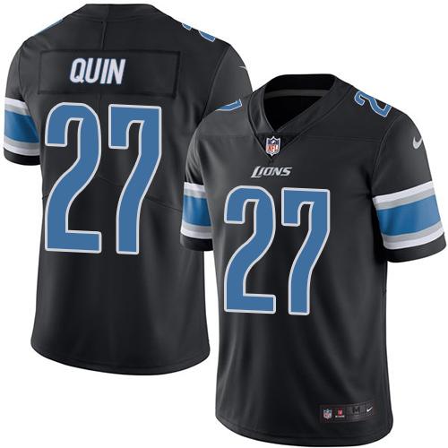 Lions #27 Glover Quin Black Stitched Limited Rush Nike Jersey - Zenithce
