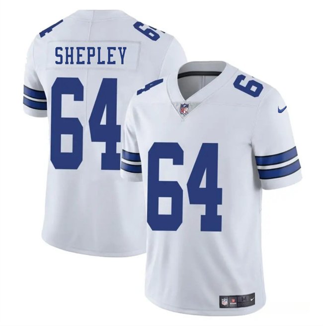 Dallas Cowboys #64 Dakoda Shepleys White 2025 Vapor Untouchable Limited Stitched Jersey - Zenithce