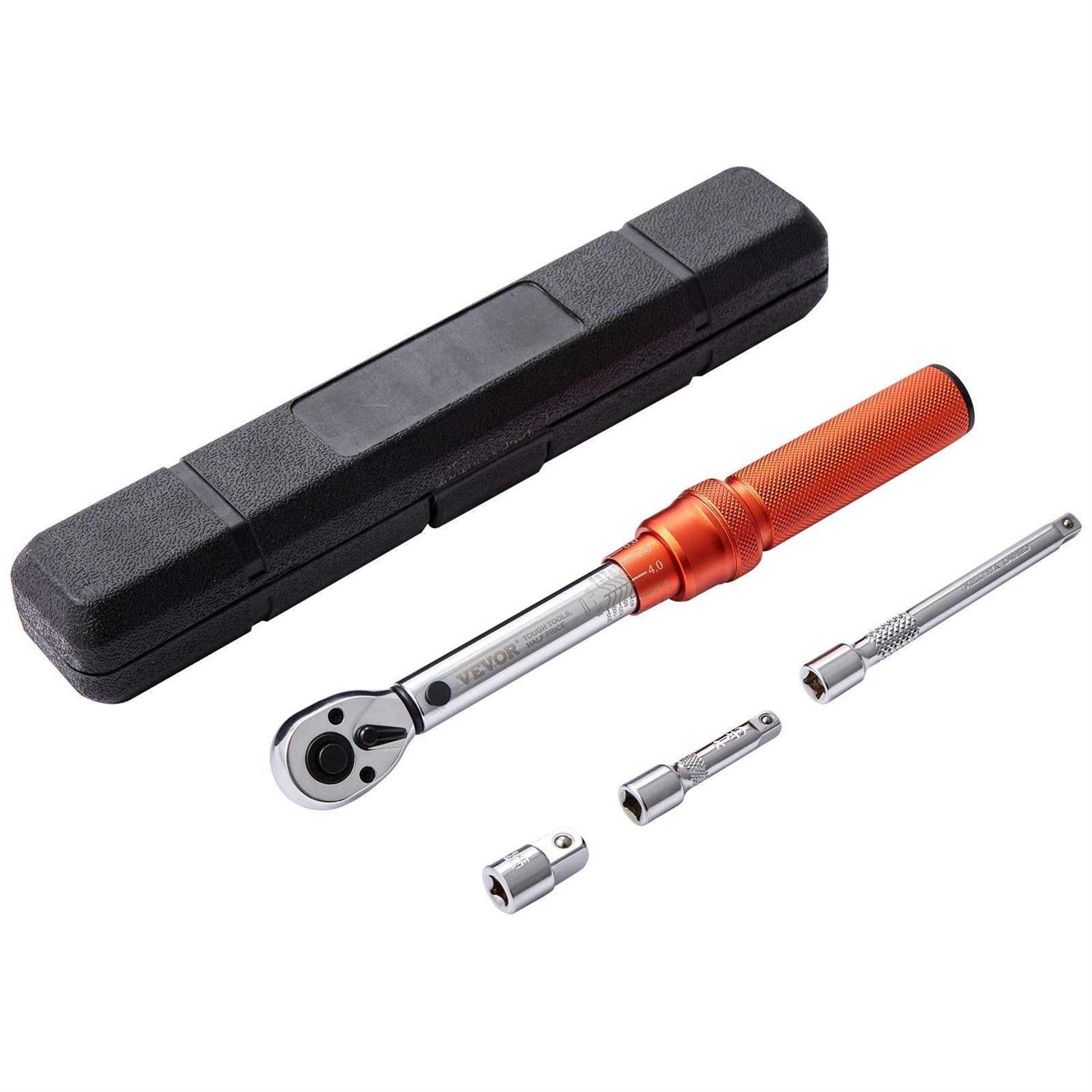 VEVOR Torque Wrench Drive Click Torque Wrench Dual-Direction Adjustable Torque Wrench Set Mechanical Dual Range - Zenithce
