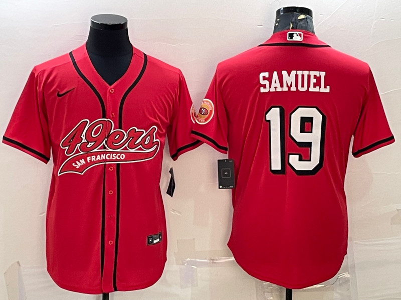 San Francisco 49ers #19 Deebo Samuel New Red With Patch Cool Base Stitched Jersey - Zenithce