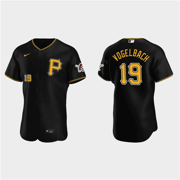 Pittsburgh Pirates #19 Daniel Vogelbach Black Flex Base Stitched Jersey - Zenithce