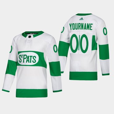 Toronto Maple Leafs Custom Toronto St. Pats Road Authentic Player White Jersey - Zenithce