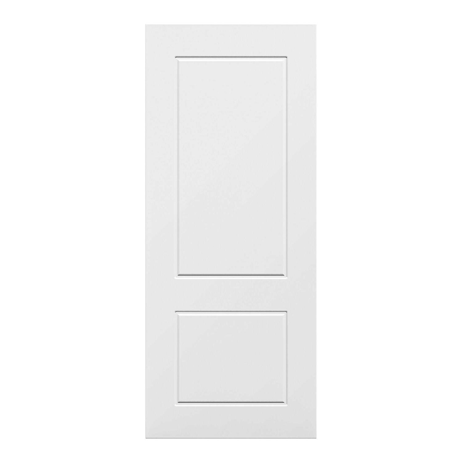 Prefinished Cascade White 2-Panel Wood Door Slab Paneled 80” Height by Villar Home Deigns - Zenithce