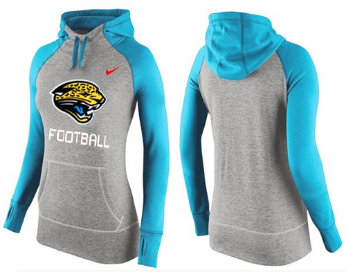 Women's Nike Jacksonville Jaguars Performance Hoodie Grey   Blue - Zenithce