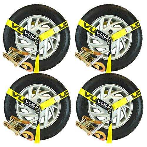 Vulcan Car Tie Down with Snap Hooks Lasso Style 2 Inch x 96 Inch - Zenithce