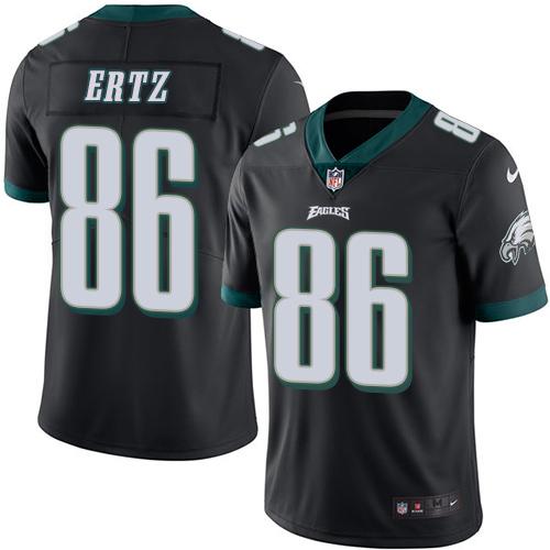 Eagles #86 Zach Ertz Black Stitched Limited Rush Nike Jersey - Zenithce
