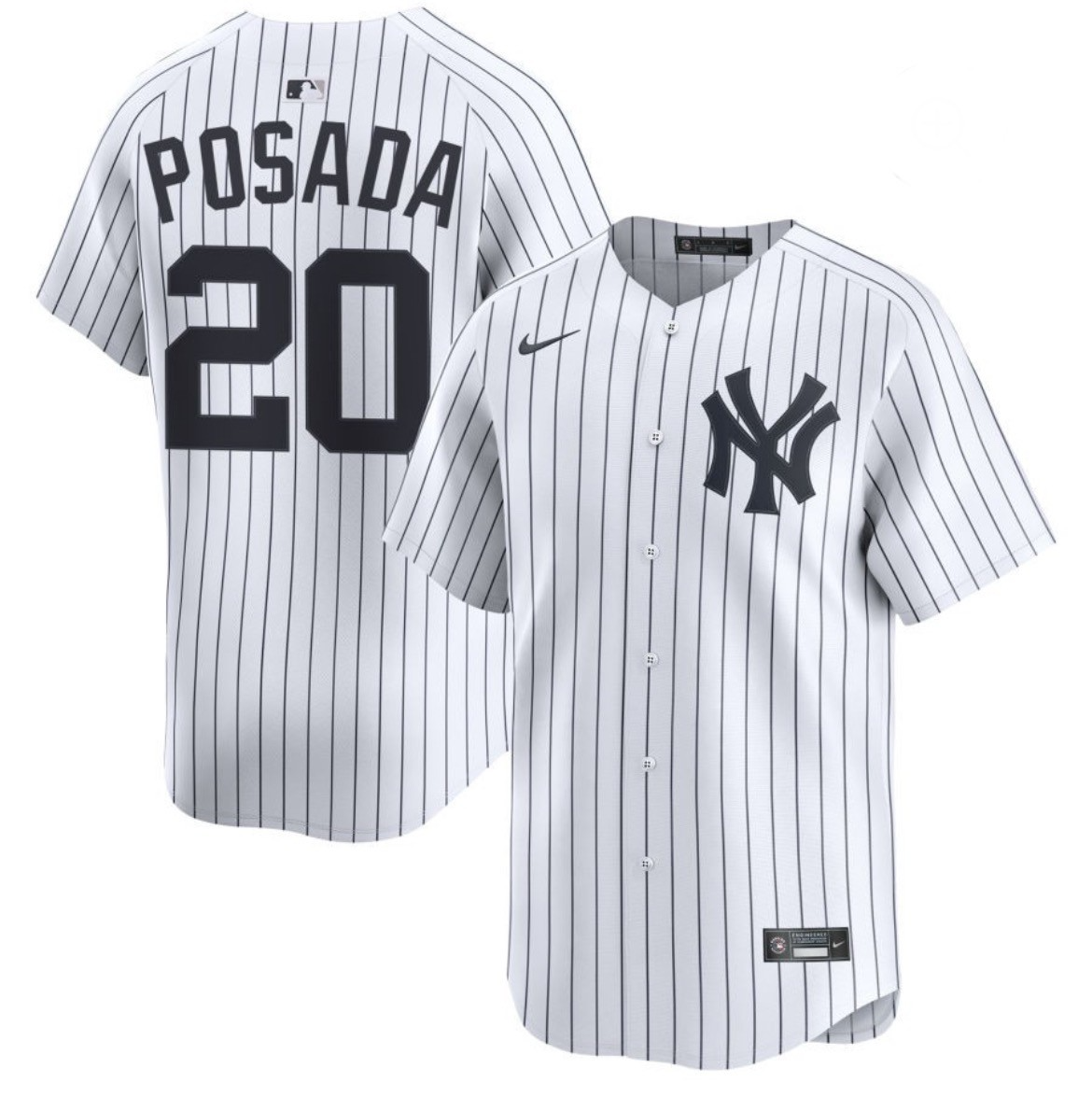New York Yankees #20 Jorge Posada White Cool Base Stitched Jersey - Zenithce