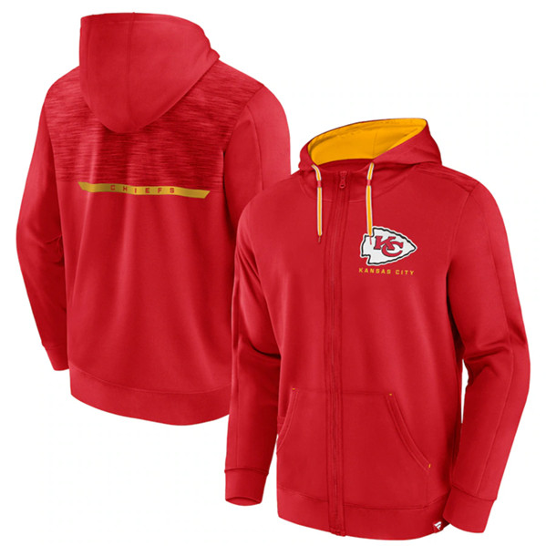 Kansas City Chiefs Red Defender Evo Full-Zip Hoodie - Zenithce