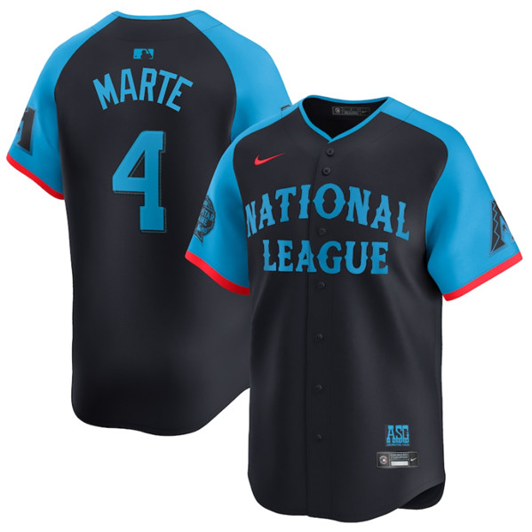 National League #4 Ketel Marte Navy 2024 All-Star Limited Stitched Jersey - Zenithce