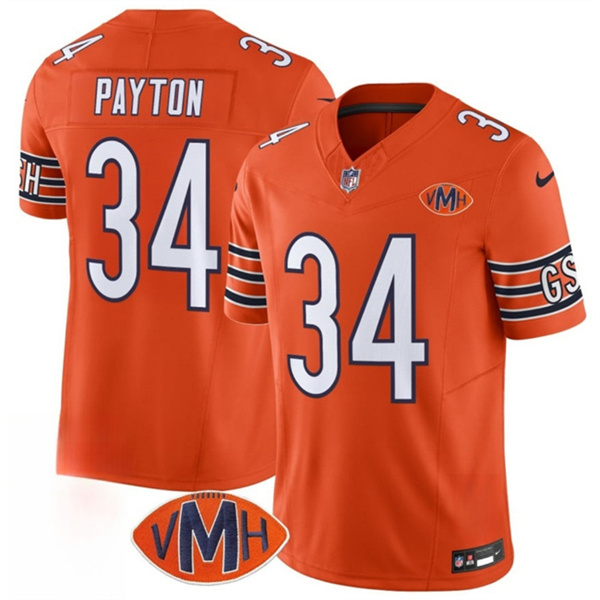 Chicago Bears #34 Walter Payton Orange 2025 F.U.S.E. With VMH Patch Vapor Untouchable Limited Football Stitched Jersey - Zenithce