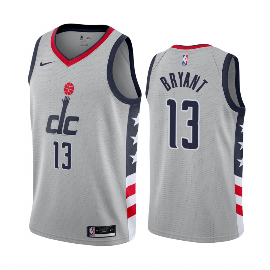 Wizards #13 Thomas Bryant Gray Swingman 2020-21 City Edition Jersey - Zenithce