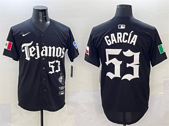 Texas Rangers #53 Adolis García Black Mexico 2025 Vapor Premier Limited Stitched Jersey - Zenithce