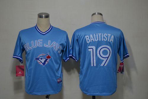 Blue Jays #19 Jose Bautista Light Blue Stitched Jersey - Zenithce