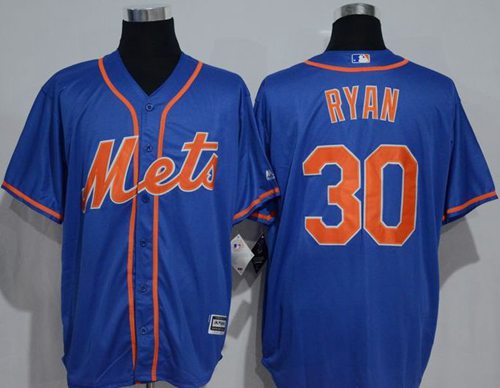 Mets #30 Nolan Ryan Blue New Cool Base Alternate Home Stitched Jersey - Zenithce