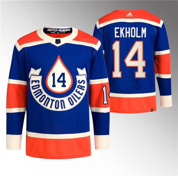 Edmonton Oilers #14 Mattias Ekholm 2023 Royal Heritage Classic Primegreen Stitched Jersey - Zenithce
