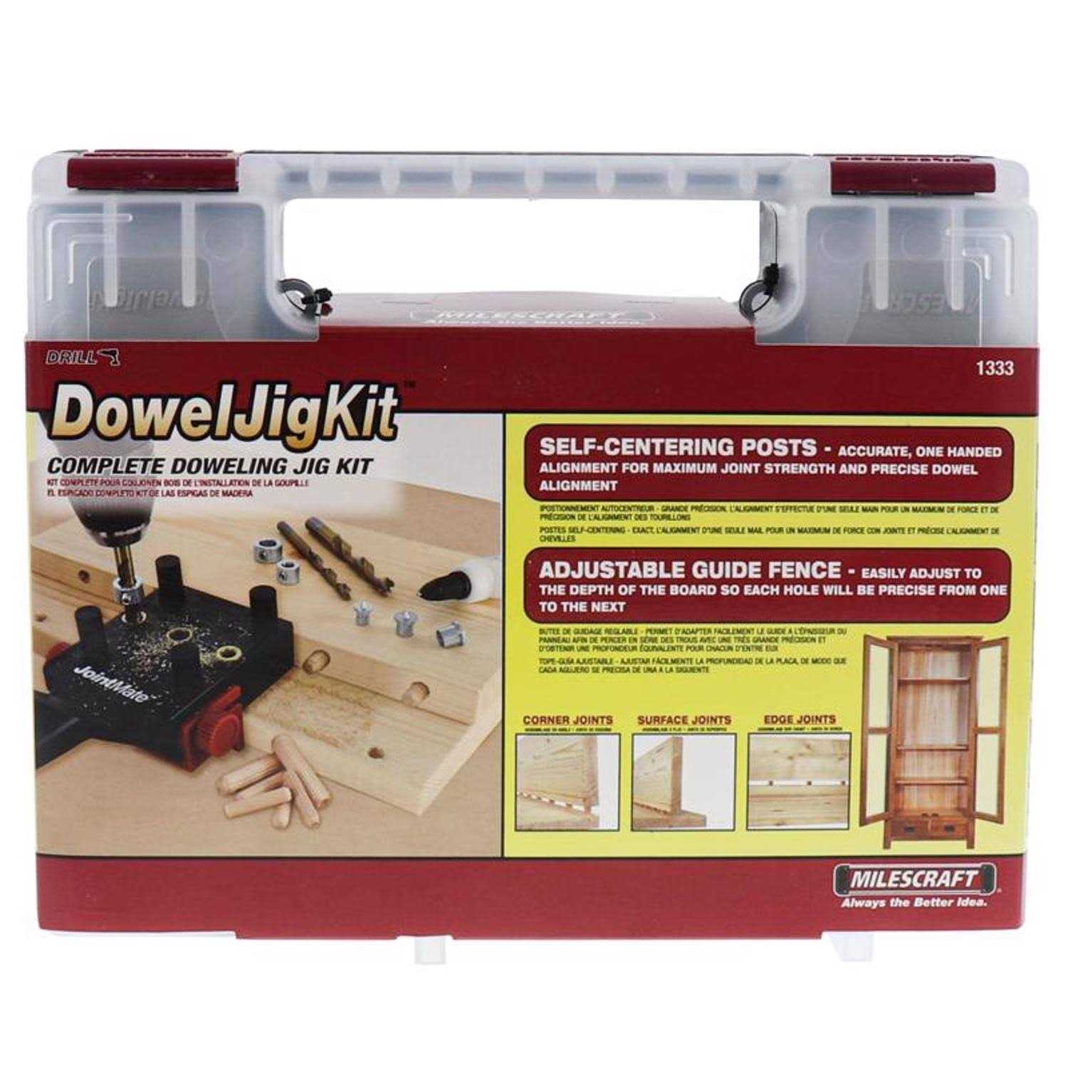 Milescraft Doweling Bundle with Handheld Dowel Jig, Dowel Pins and Dowel Kits - Zenithce