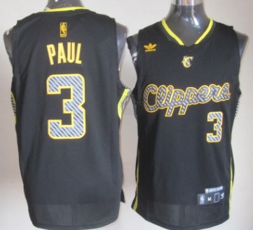 Los Angeles Clippers #3 Chris Paul Black Electricity Fashion Jersey - Zenithce