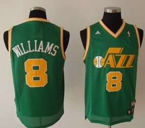 Utah Jazz #8 Deron Williams Green Swingman Throwback Jersey - Zenithce