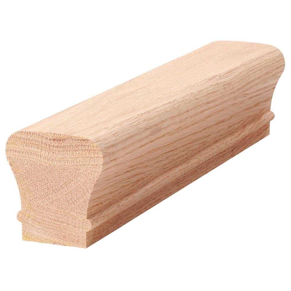 Unbranded 2.25-in x 192-in Unfinished Wood Red Oak Handrail 601016ETOAK - Zenithce