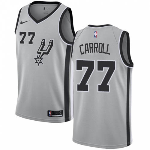 Spurs #77 DeMarre Carroll Silver Swingman Statement Edition Jersey - Zenithce