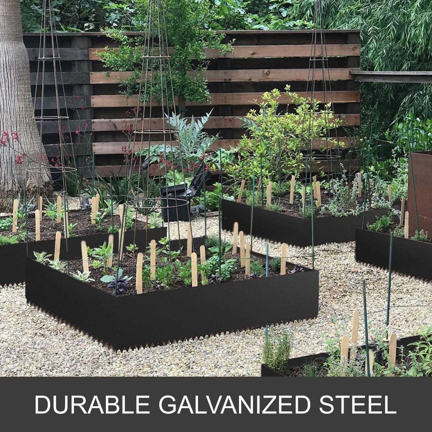 VEVOR Steel Landscape Edging 40 in. x 6 in. Steel Garden Edging Border Steel Landscape Edging Steel Lawn Edging - Zenithce