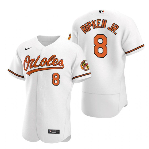 Baltimore Orioles #8 Cal Ripken Jr. White Flex Base Stitched Jersey - Zenithce