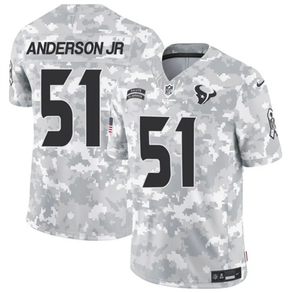 Houston Texans #51 Will Anderson Jr Arctic Camo 2024 F.U.S.E. Salute To Service Limited Stitched Jersey - Zenithce