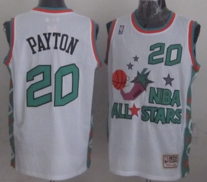 1996 All-Star #20 Gary Payton White Swingman Throwback Jersey - Zenithce
