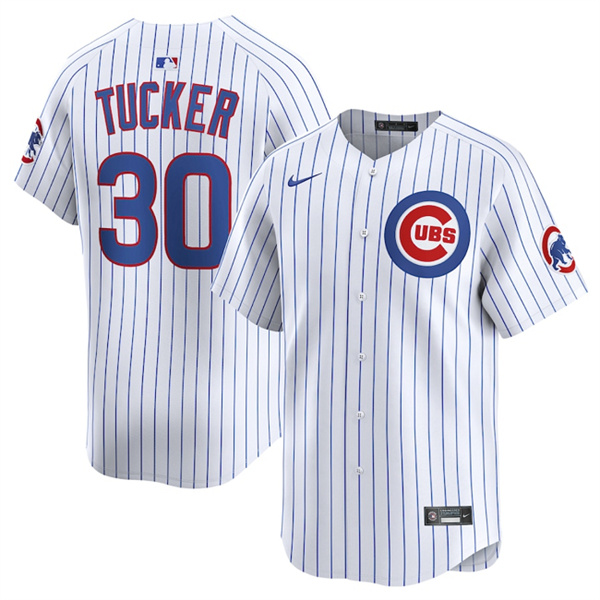 Chicago Cubs #30 Kyle Tucker White Home Limited Stitched Jersey - Zenithce