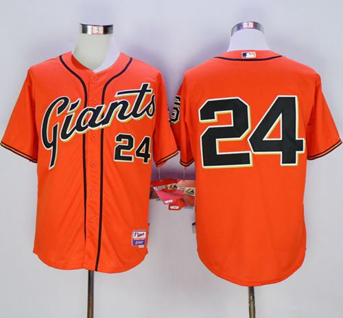 Giants #24 Willie Mays Orange Cool Base Stitched Jersey - Zenithce
