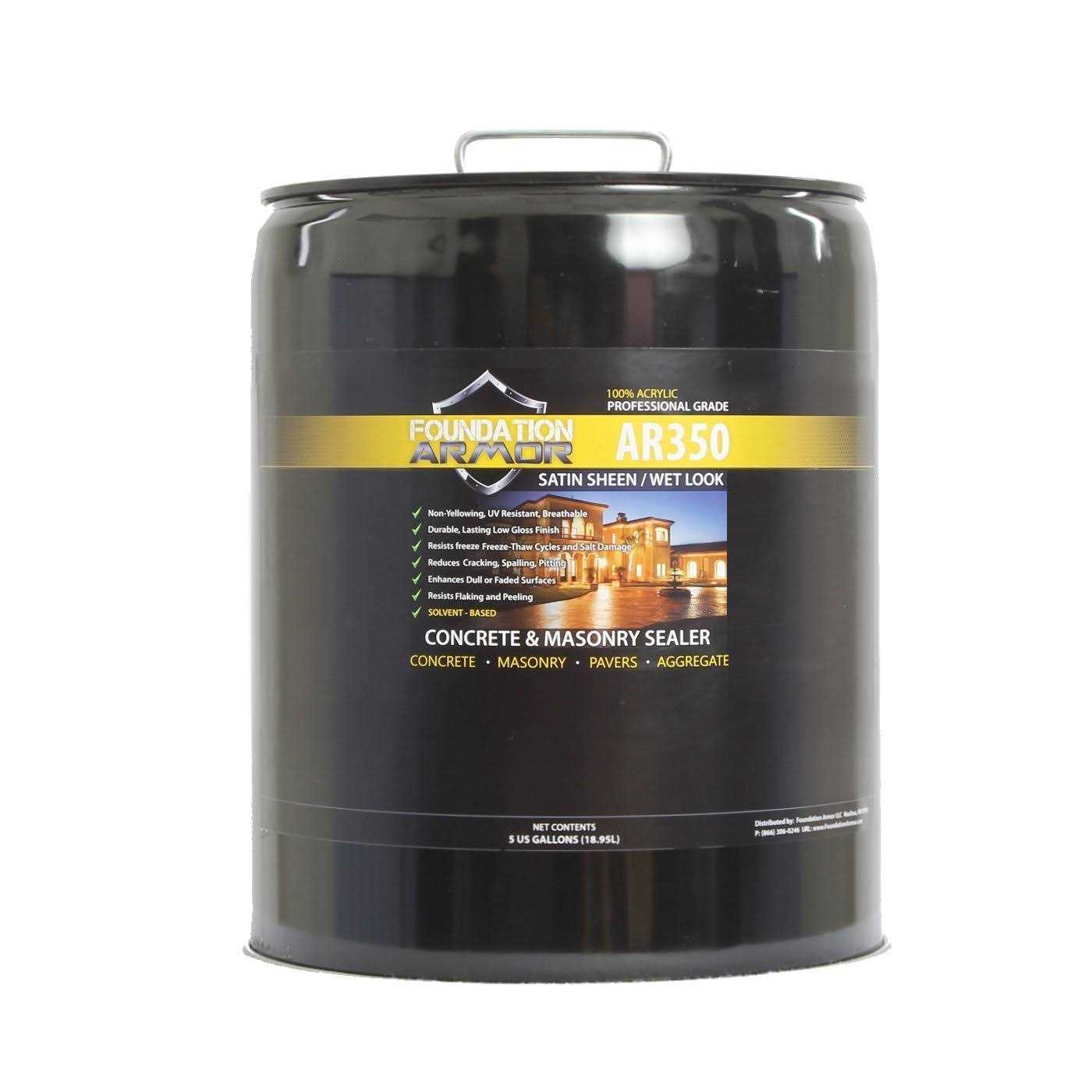 Foundation Armor 1 Gallon Armor SX5000 Silane Siloxane Penetrating Concrete Sealer and Masonry Water Repellent - Zenithce