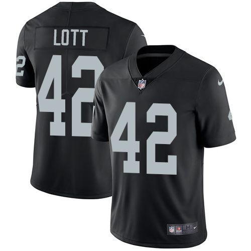 Las Vegas Raiders #42 Ronnie Lott Black Vapor Untouchable Limited Stitched Jersey - Zenithce