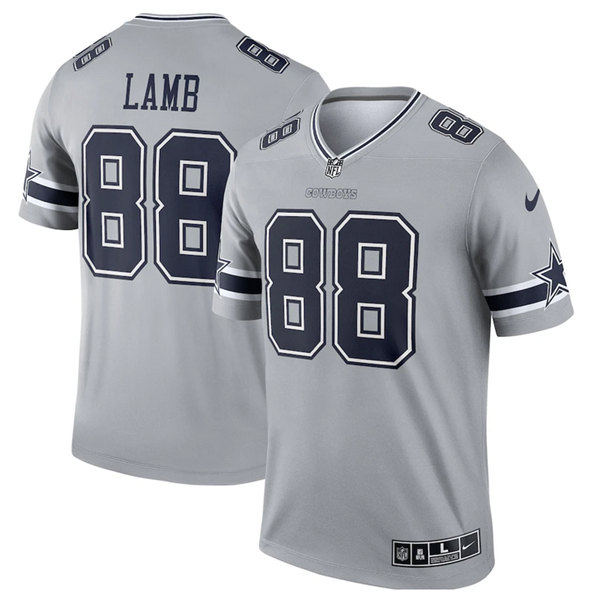 Dallas Cowboys #88 CeeDee Lamb Gray Stitched Game Jersey - Zenithce