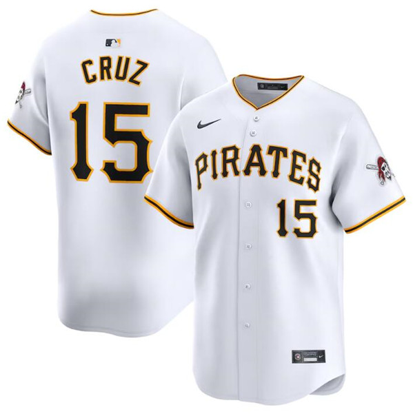 Pittsburgh Pirates #15 Oneil Cruz White Home Limited Stitched Jersey - Zenithce