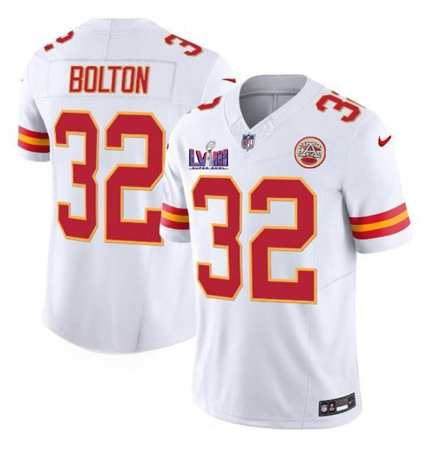Kansas City Chiefs #32 Nick Bolton White F.U.S.E. Super Bowl LVIII Patch Vapor Untouchable Limited Stitched Jersey - Zenithce