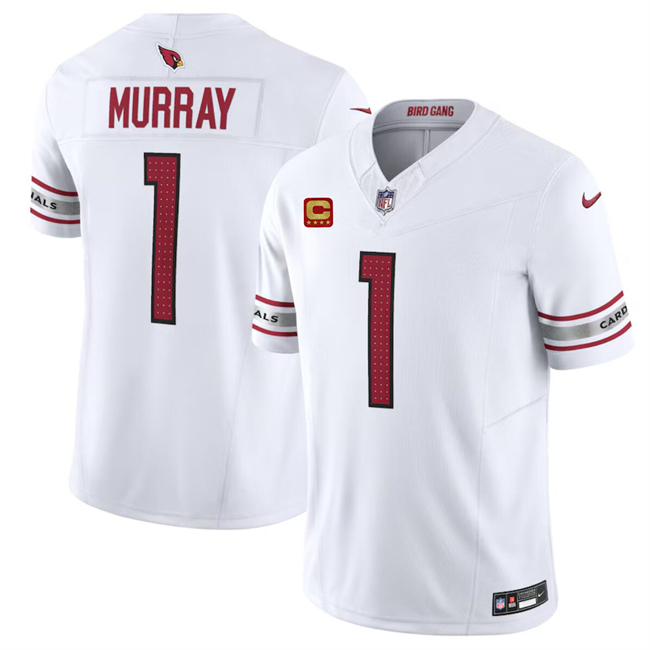 Arizona Cardinals #1 Kyler Murray White 2024 F.U.S.E. With 4-Star C Patch Vapor Untouchable Limited Stitched Jersey - Zenithce