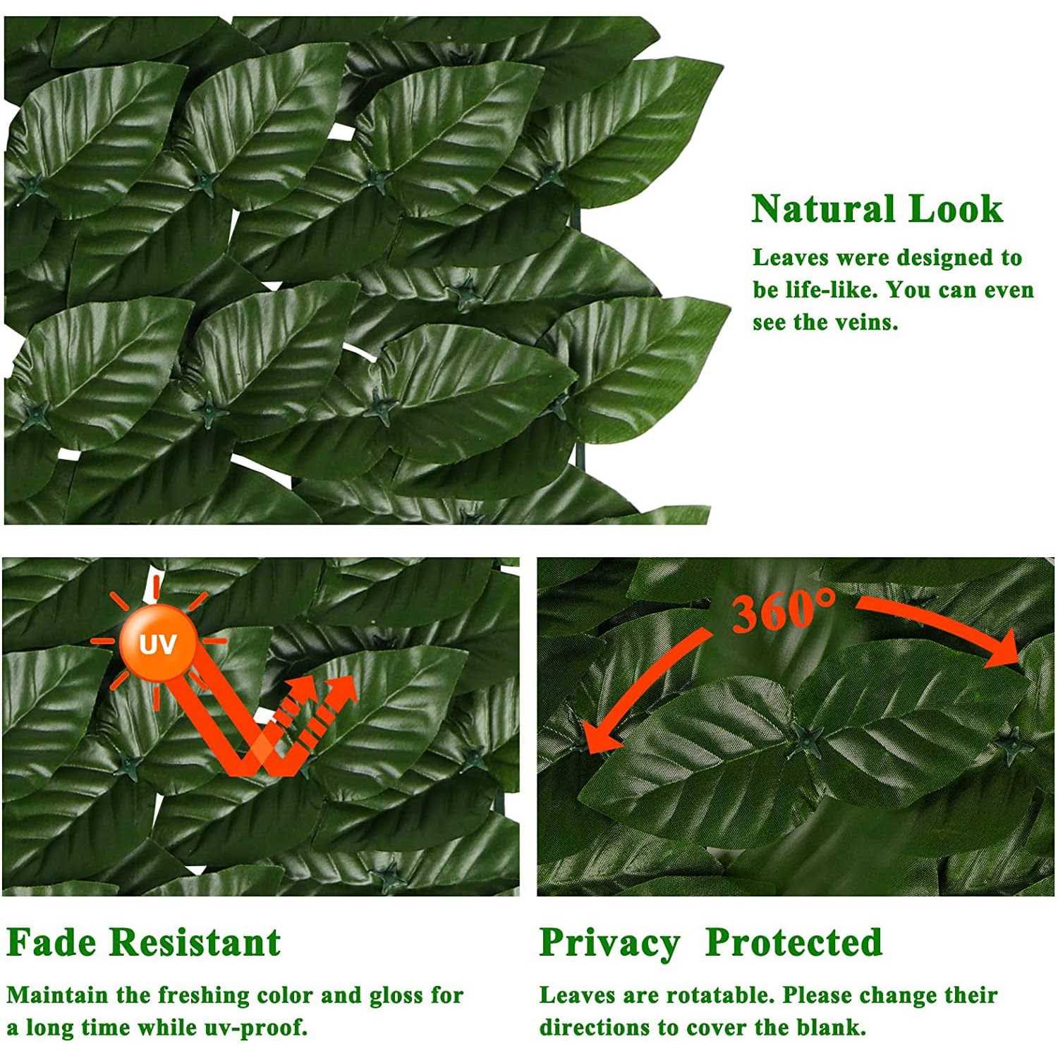 iCover Artificial Ivy Privacy Fence Screen Faux - Zenithce