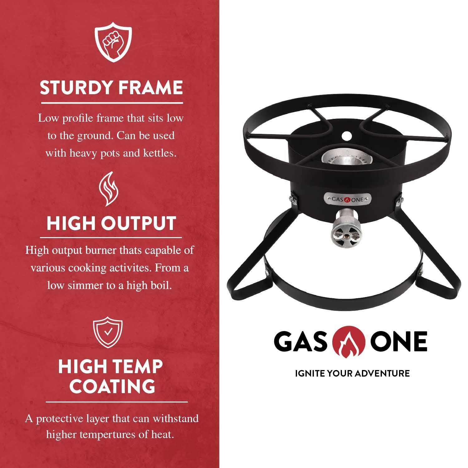 GasOne Propane Burner High Pressure Outdoor Cooker - Zenithce