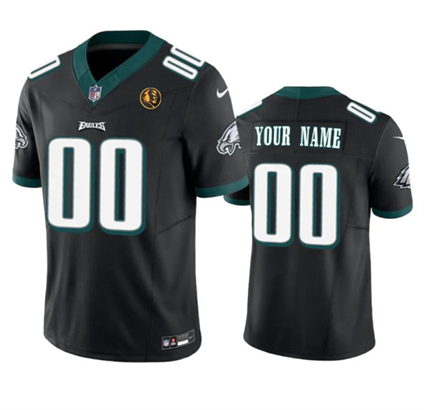 Philadelphia Eagles Custom Black 2023 F.U.S.E. With John Madden Patch Vapor Limited Stitched Jersey - Zenithce