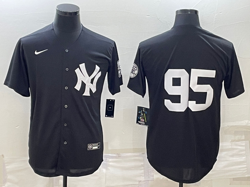 New York Yankees #95 Oswaldo Cabrera Black Stitched Jersey - Zenithce